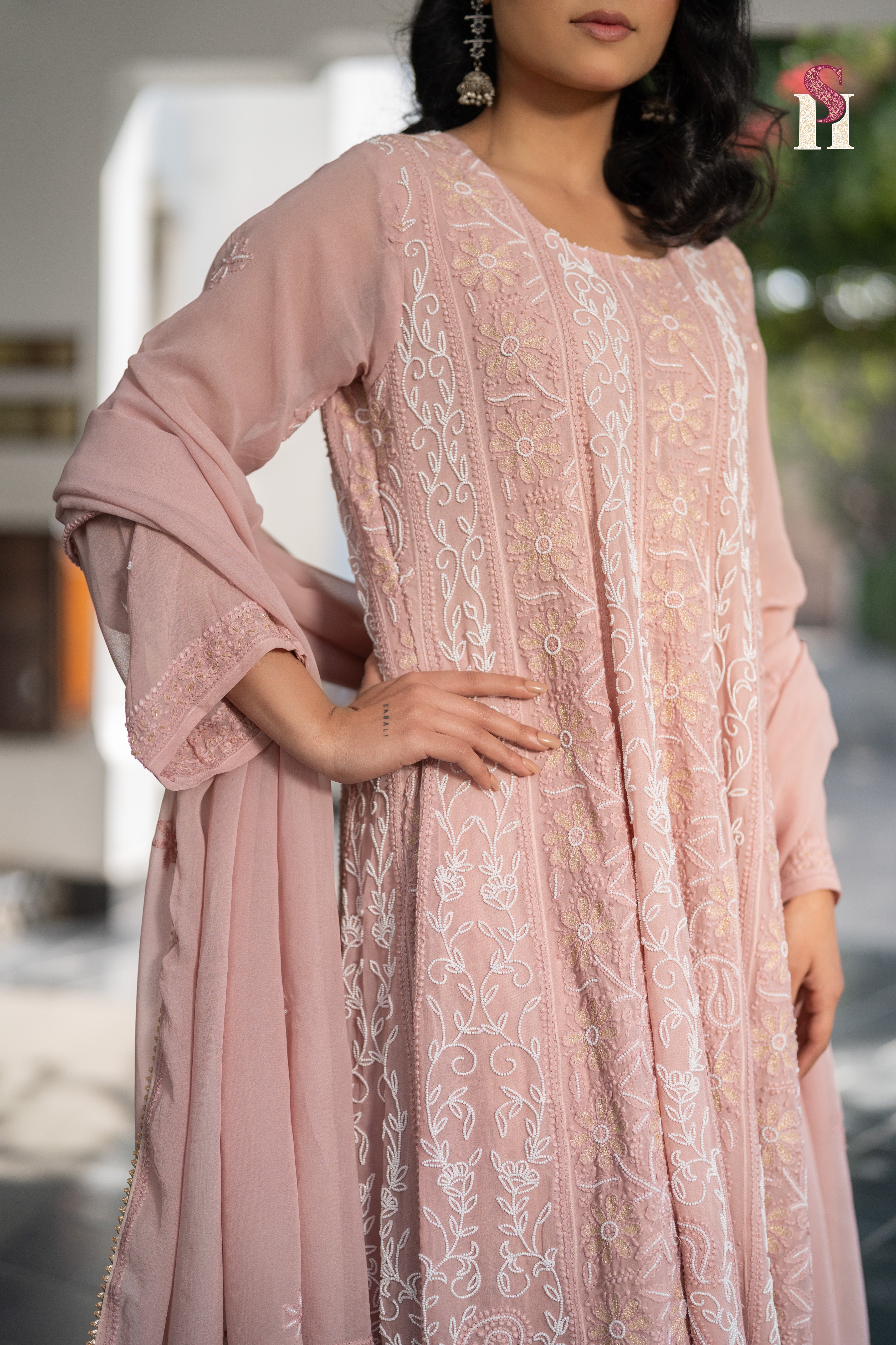 Light Brown Colour Anarkali