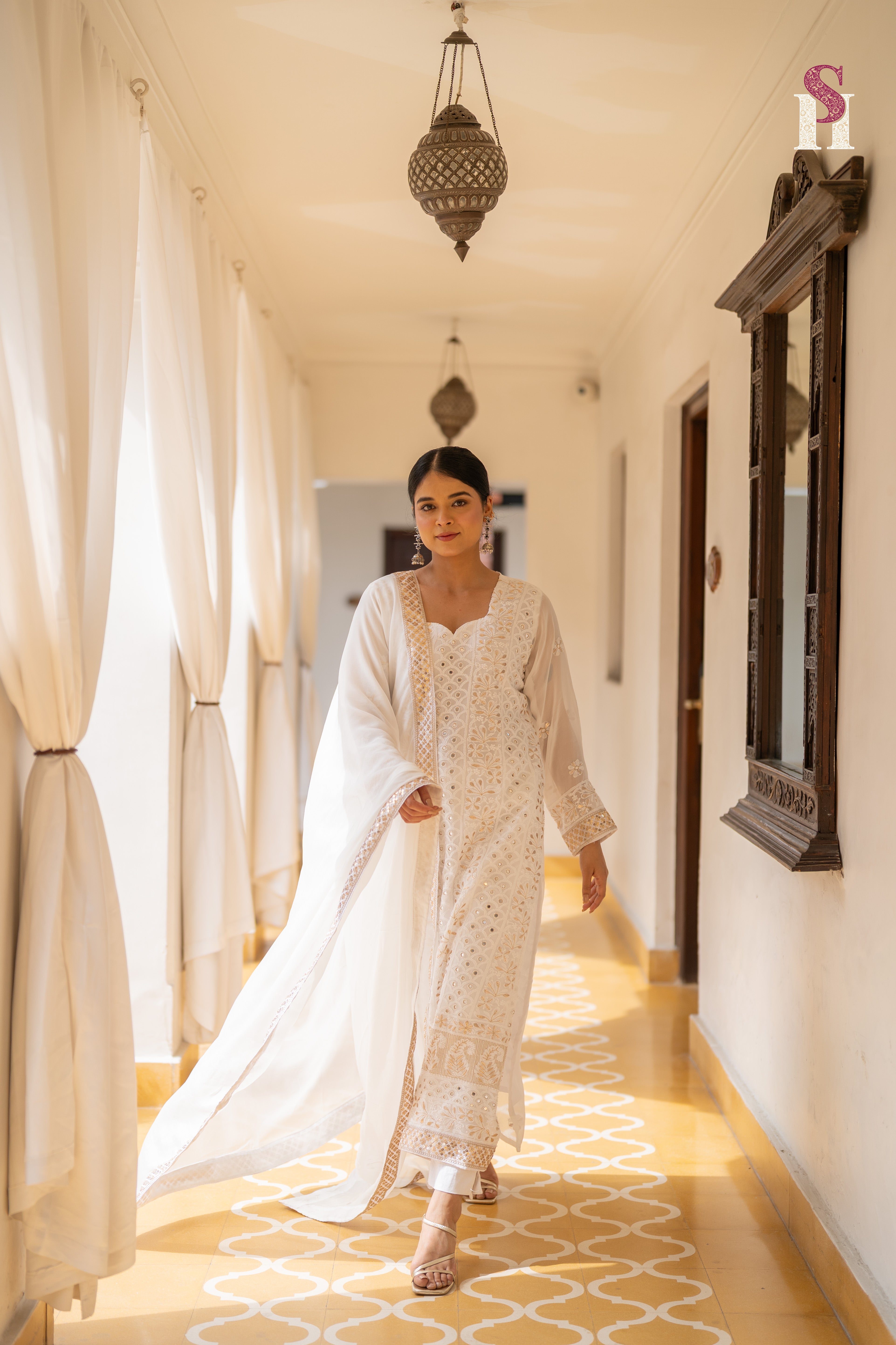 White Colour Suit & Mauve Colour Suit Combo