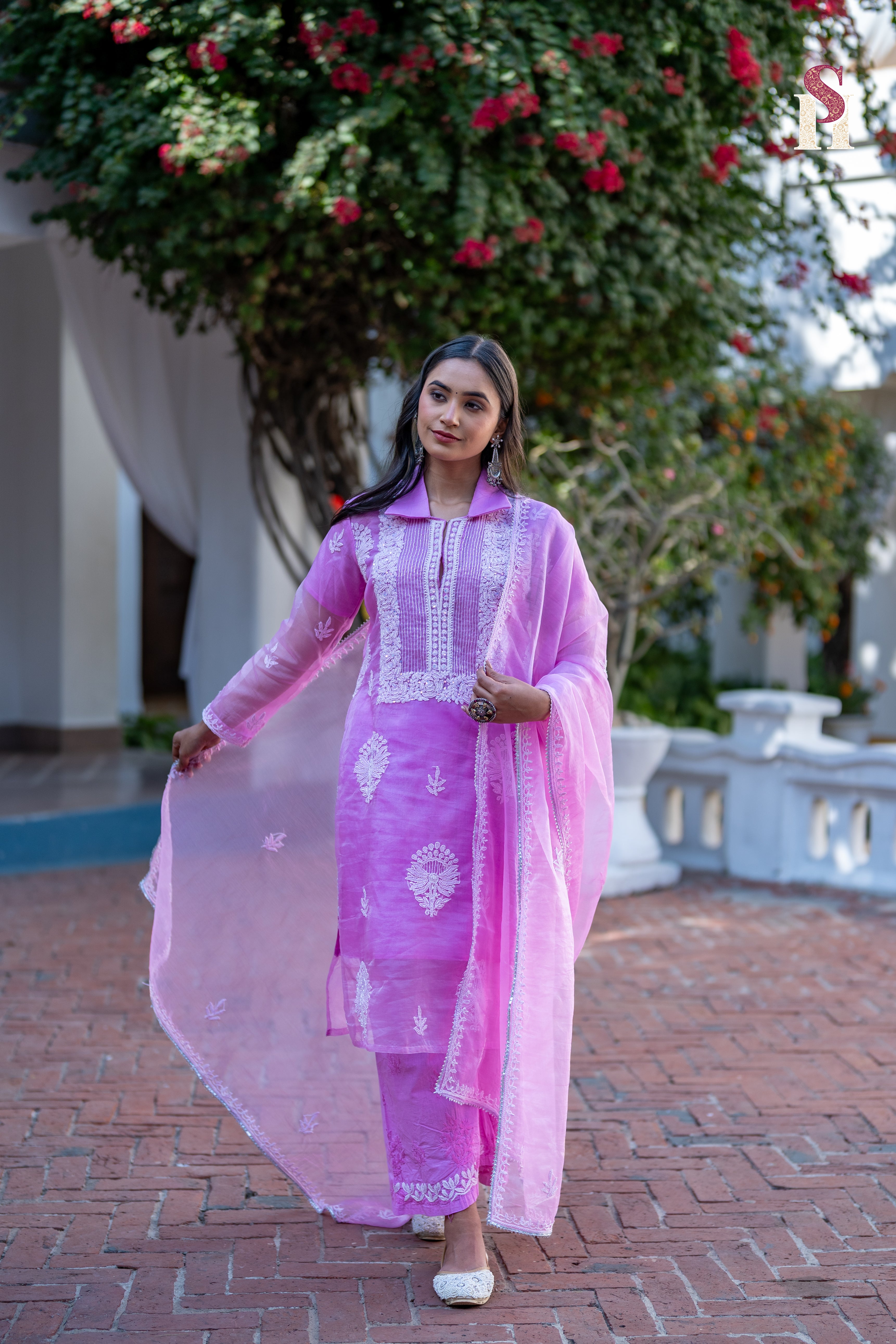Onion Pink colour Suit